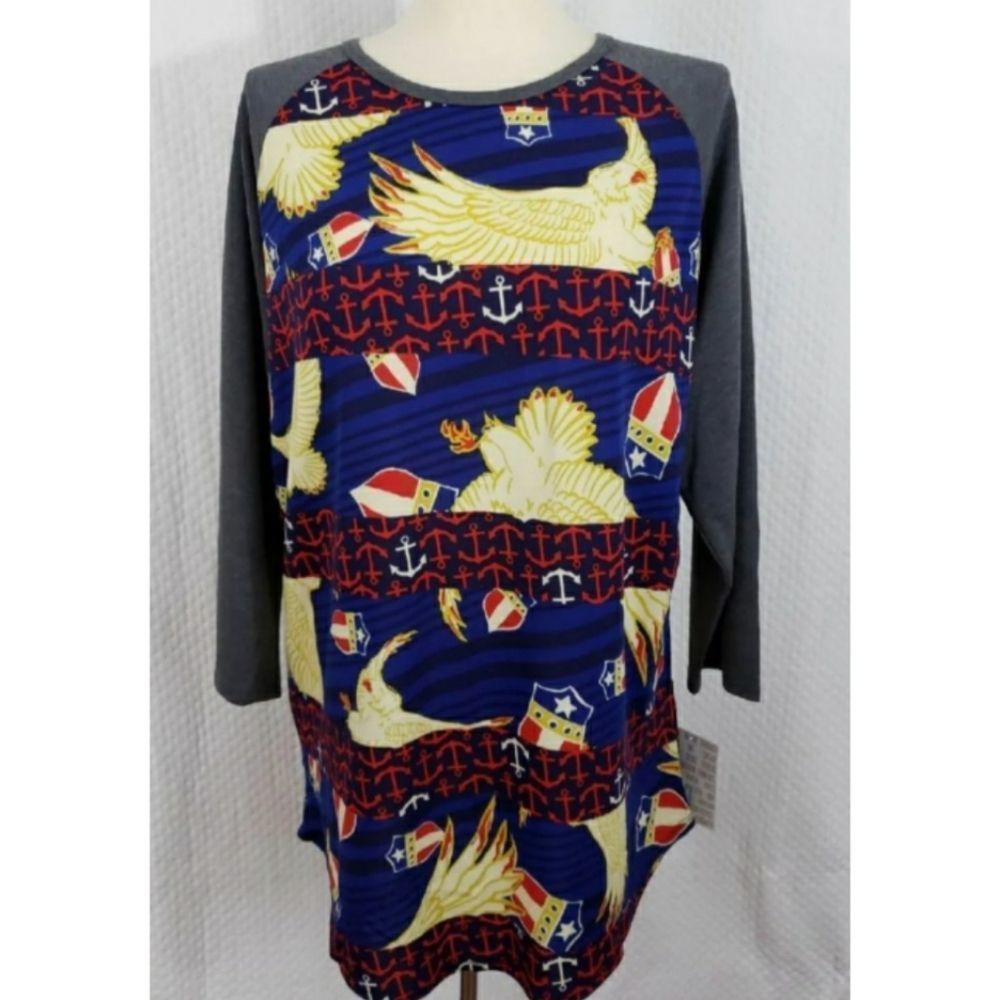 Lularoe XL Anchor Americana Randy! Anchor Eagles
